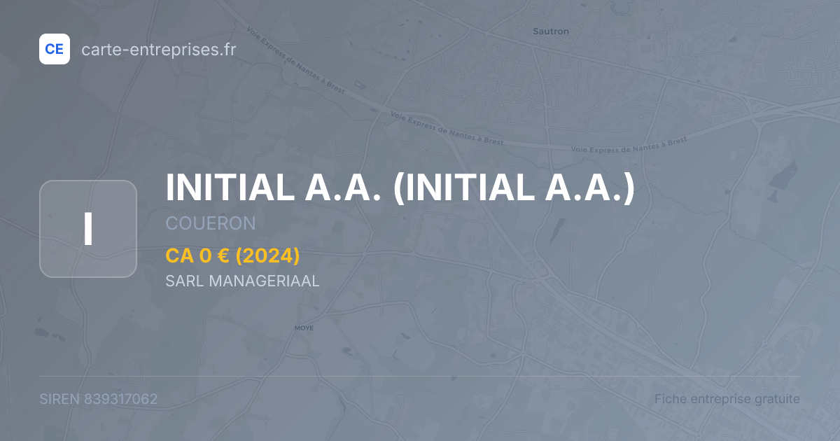 INITIAL A.A. — 839317062 — fiche entreprise