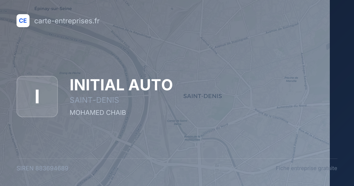 INITIAL AUTO — 883694689 — fiche entreprise