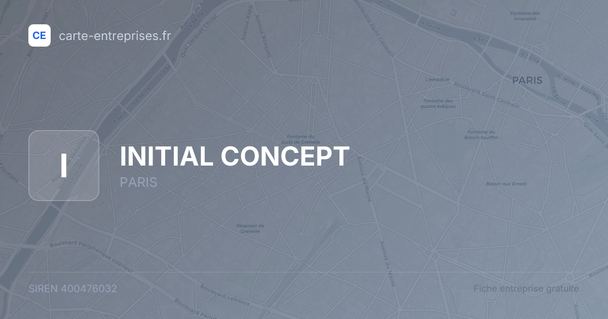 INITIAL CONCEPT — 400476032 — fiche entreprise