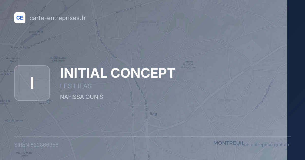 INITIAL CONCEPT — 822866356 — fiche entreprise