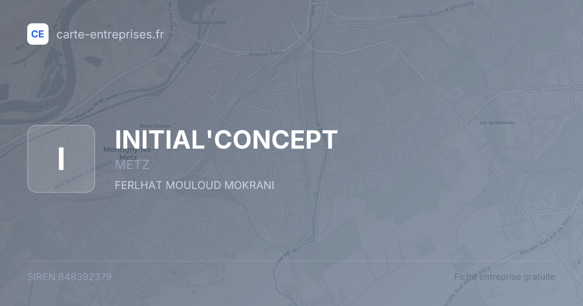 INITIAL'CONCEPT — 848392379 — fiche entreprise