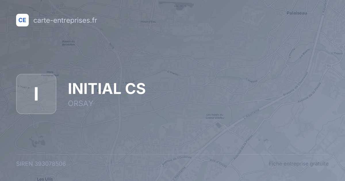 INITIAL CS — 393078506 — fiche entreprise