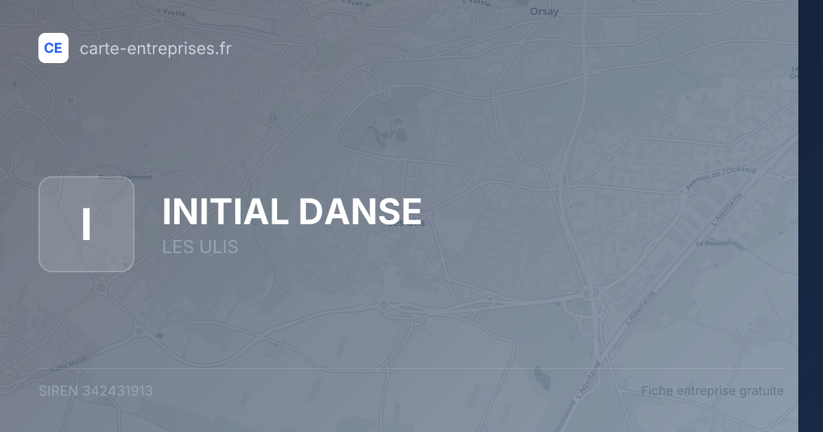 INITIAL DANSE — 342431913 — fiche entreprise