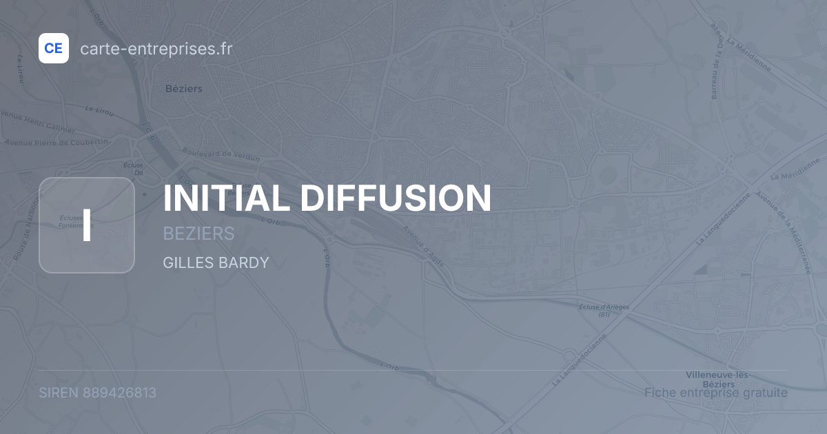 INITIAL DIFFUSION — 889426813 — fiche entreprise