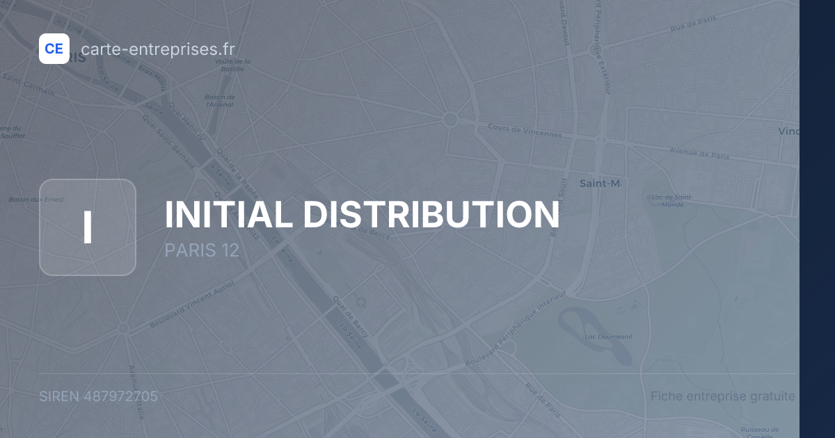 INITIAL DISTRIBUTION — 487972705 — fiche entreprise