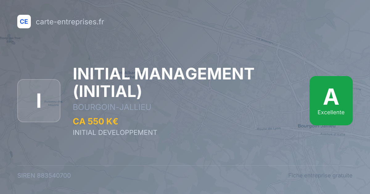 INITIAL MANAGEMENT (INITIAL) — 883540700 — fiche entreprise