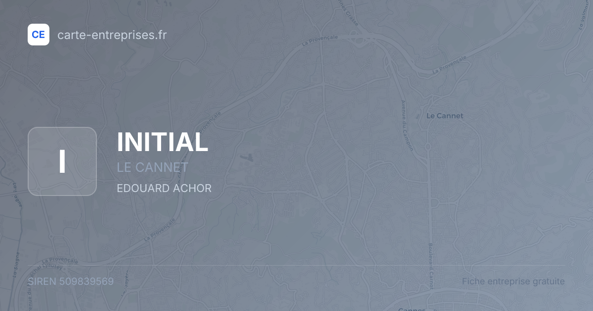 INITIAL — 509839569 — fiche entreprise