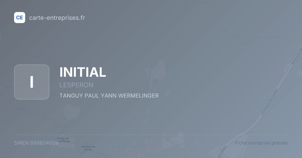 INITIAL — 899804009 — fiche entreprise