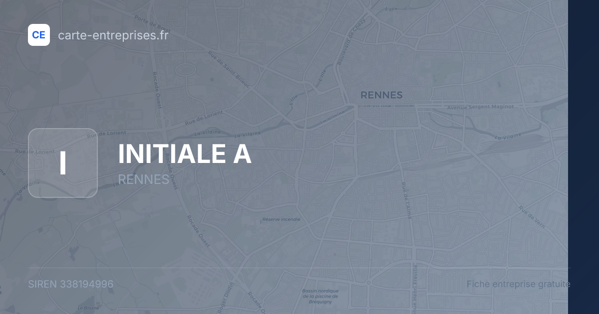 INITIALE A — 338194996 — fiche entreprise