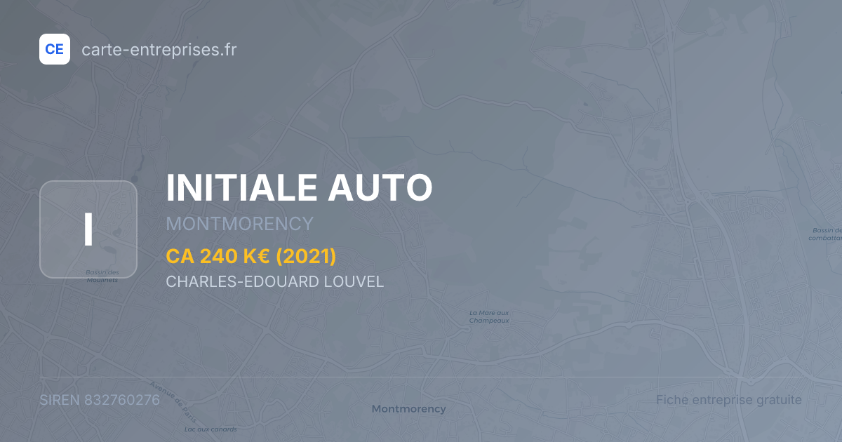 INITIALE AUTO — 832760276 — fiche entreprise