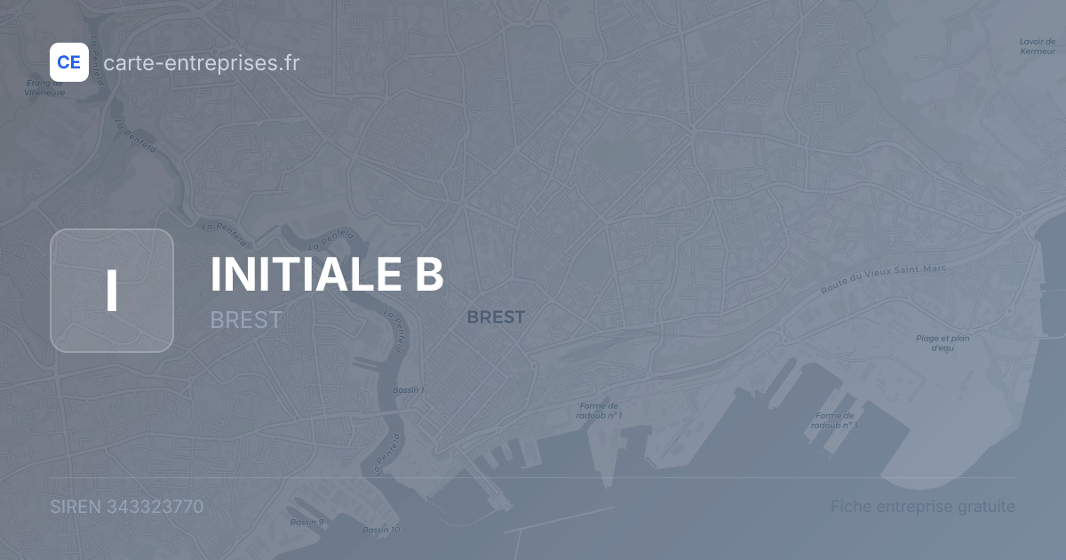 INITIALE B — 343323770 — fiche entreprise