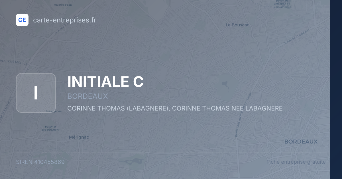 INITIALE C — 410455869 — fiche entreprise
