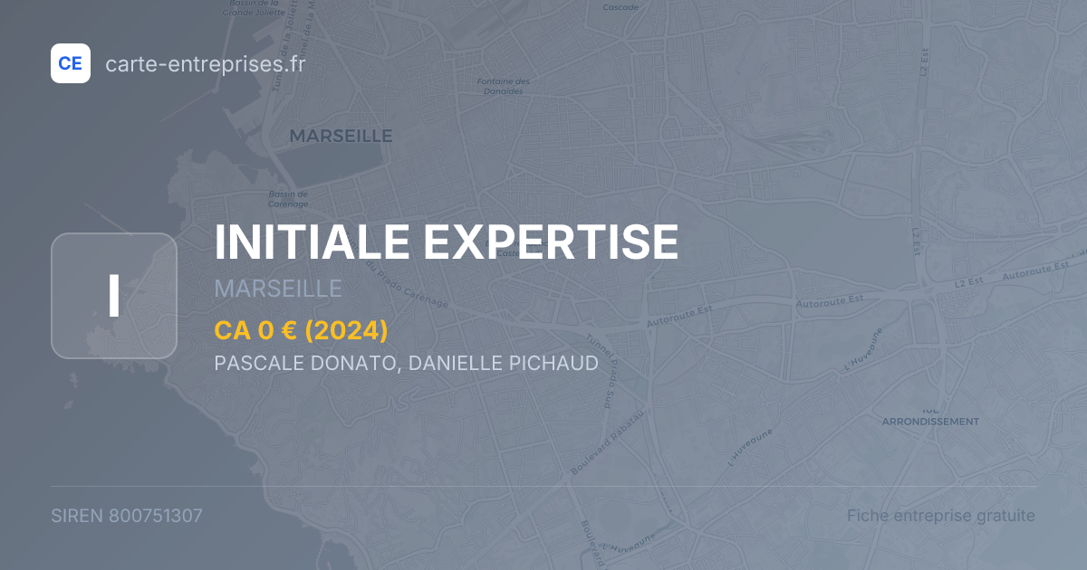 INITIALE EXPERTISE — 800751307 — fiche entreprise