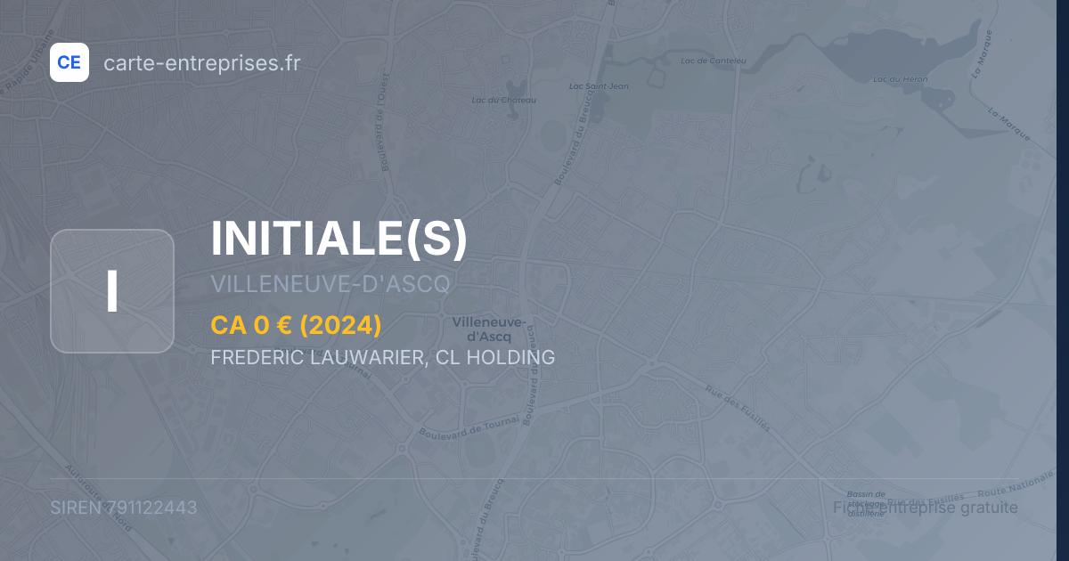 INITIALE(S) — 791122443 — fiche entreprise