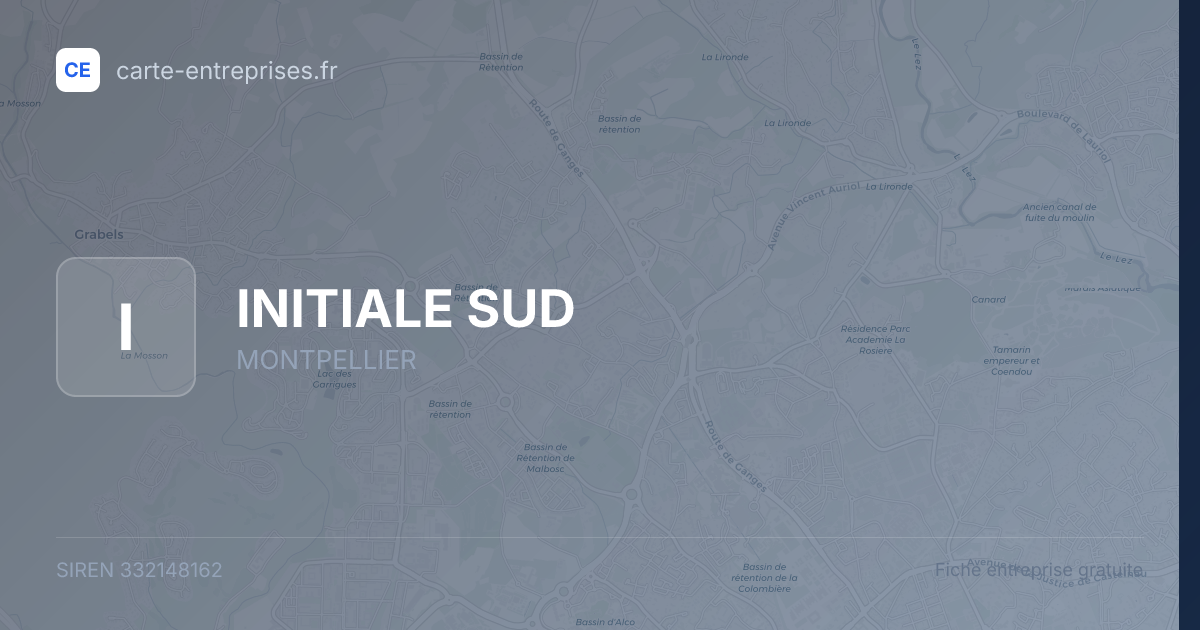 INITIALE SUD — 332148162 — fiche entreprise