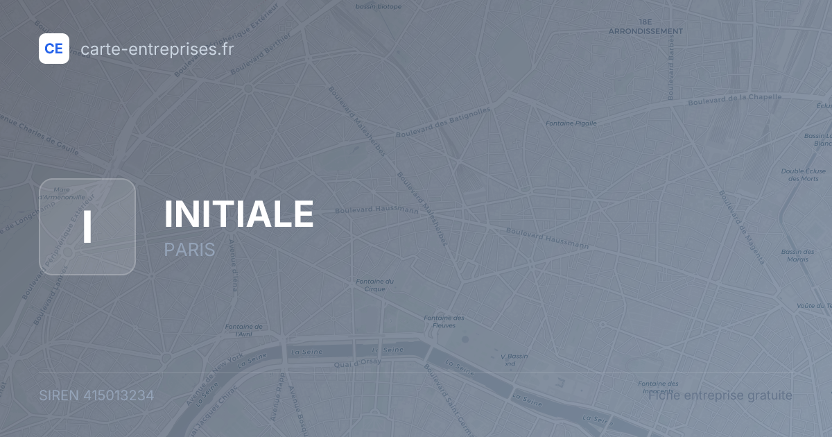 INITIALE — 415013234 — fiche entreprise