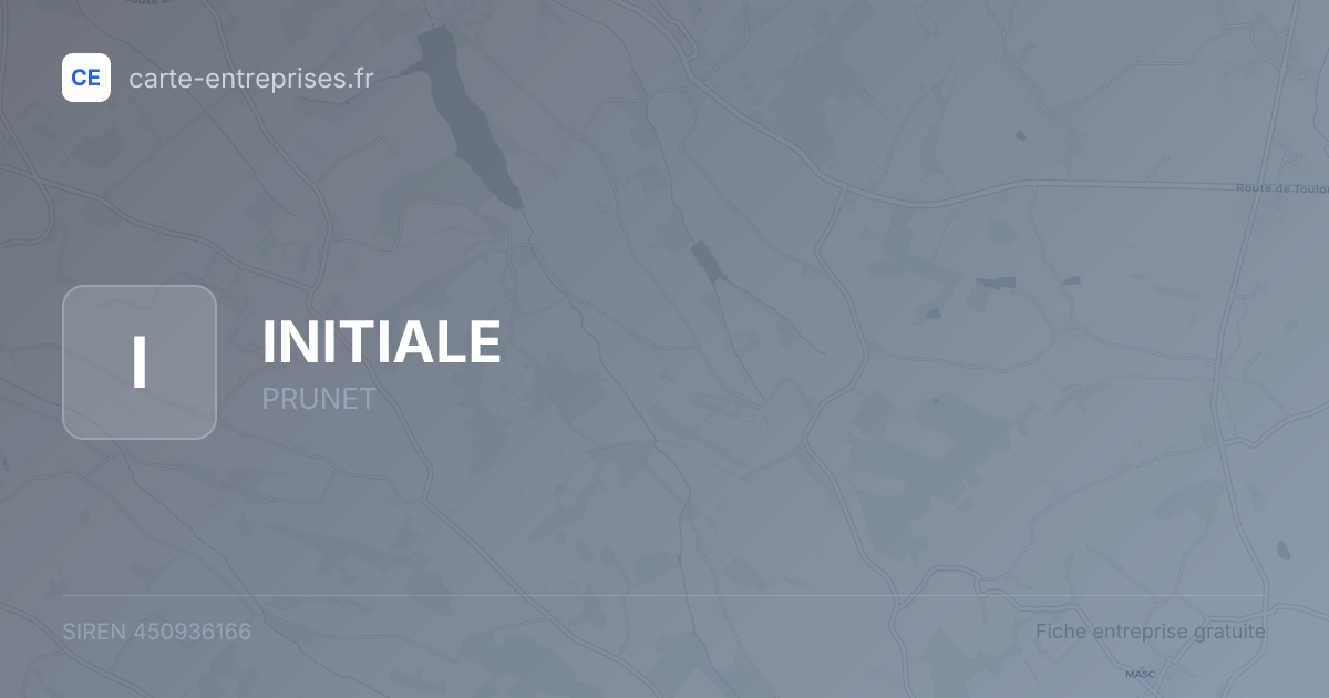 INITIALE — 450936166 — fiche entreprise