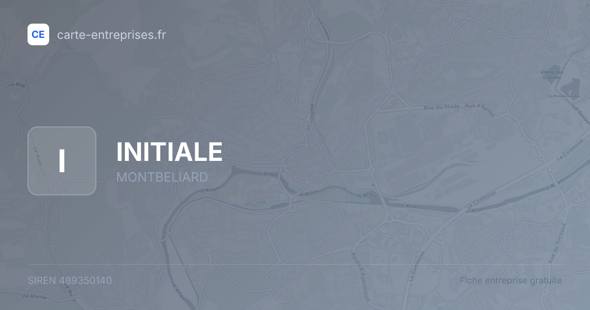 INITIALE — 489350140 — fiche entreprise