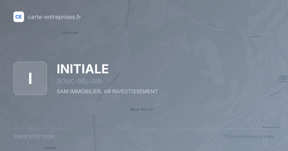 INITIALE — 807874599 — fiche entreprise