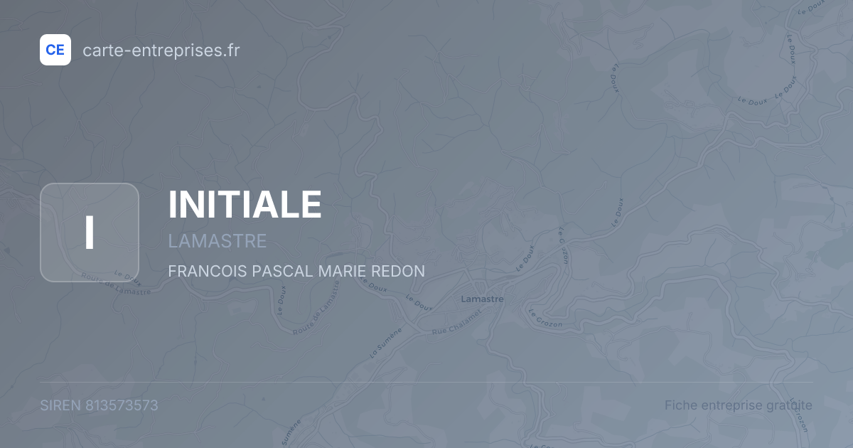 INITIALE — 813573573 — fiche entreprise