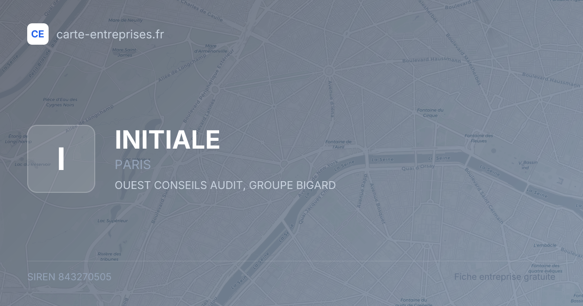 INITIALE — 843270505 — fiche entreprise