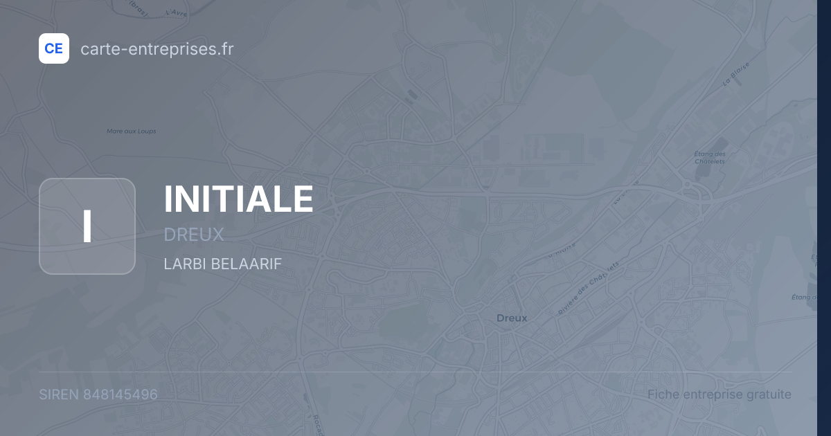 INITIALE — 848145496 — fiche entreprise