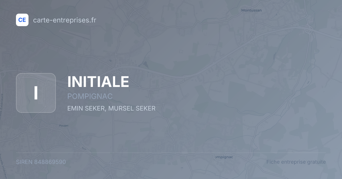 INITIALE — 848869590 — fiche entreprise