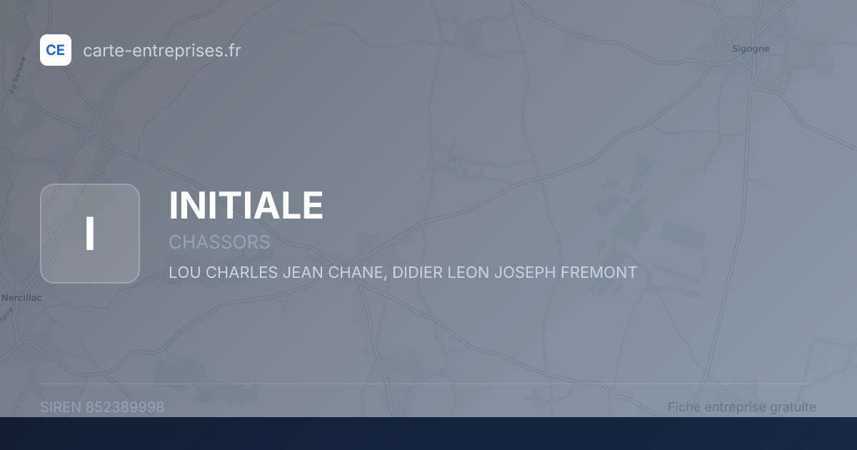 INITIALE — 852389998 — fiche entreprise