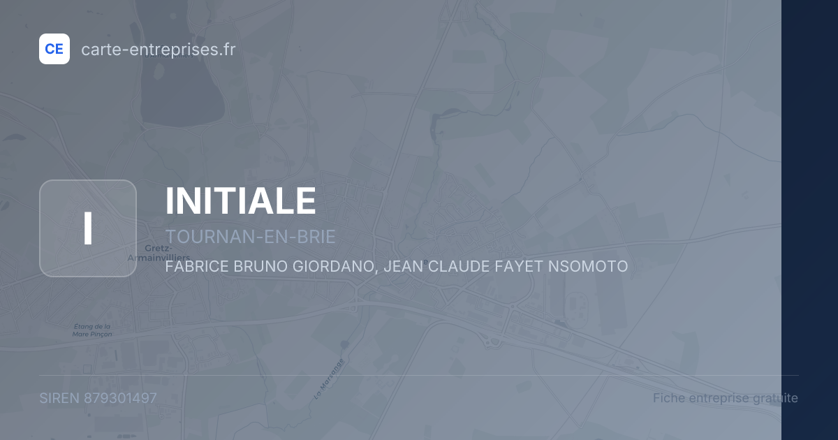INITIALE — 879301497 — fiche entreprise