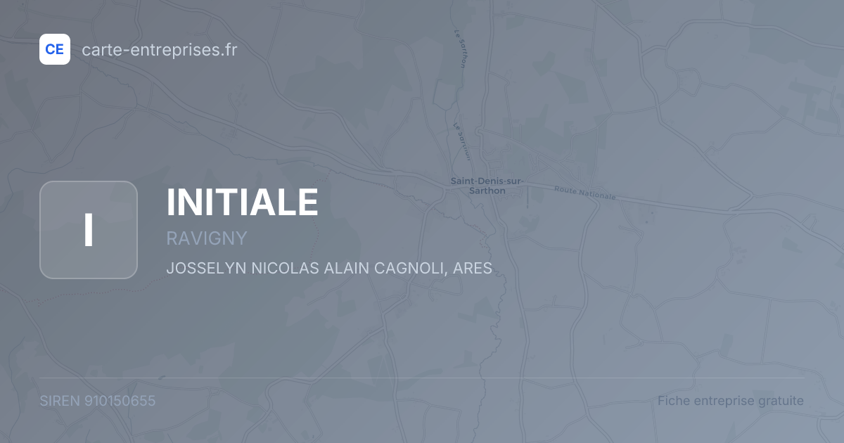 INITIALE — 910150655 — fiche entreprise