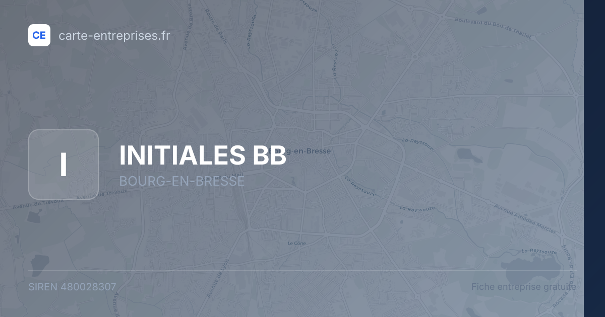 INITIALES BB — 480028307 — fiche entreprise