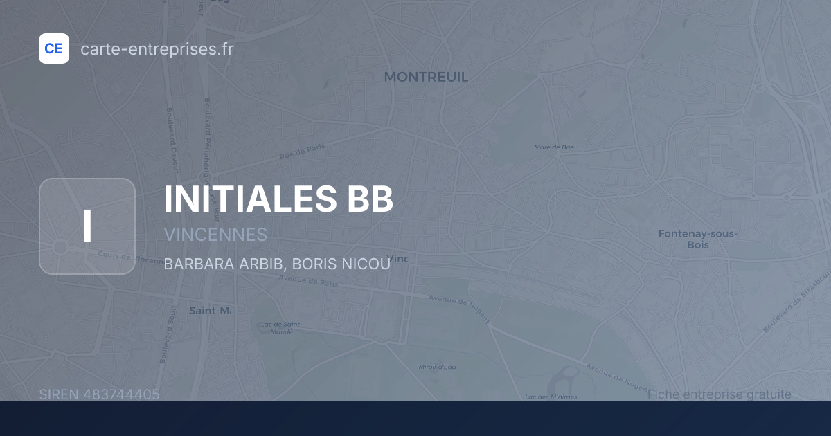 INITIALES BB — 483744405 — fiche entreprise