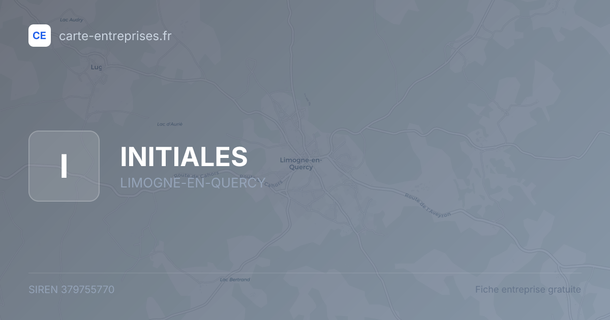 INITIALES — 379755770 — fiche entreprise