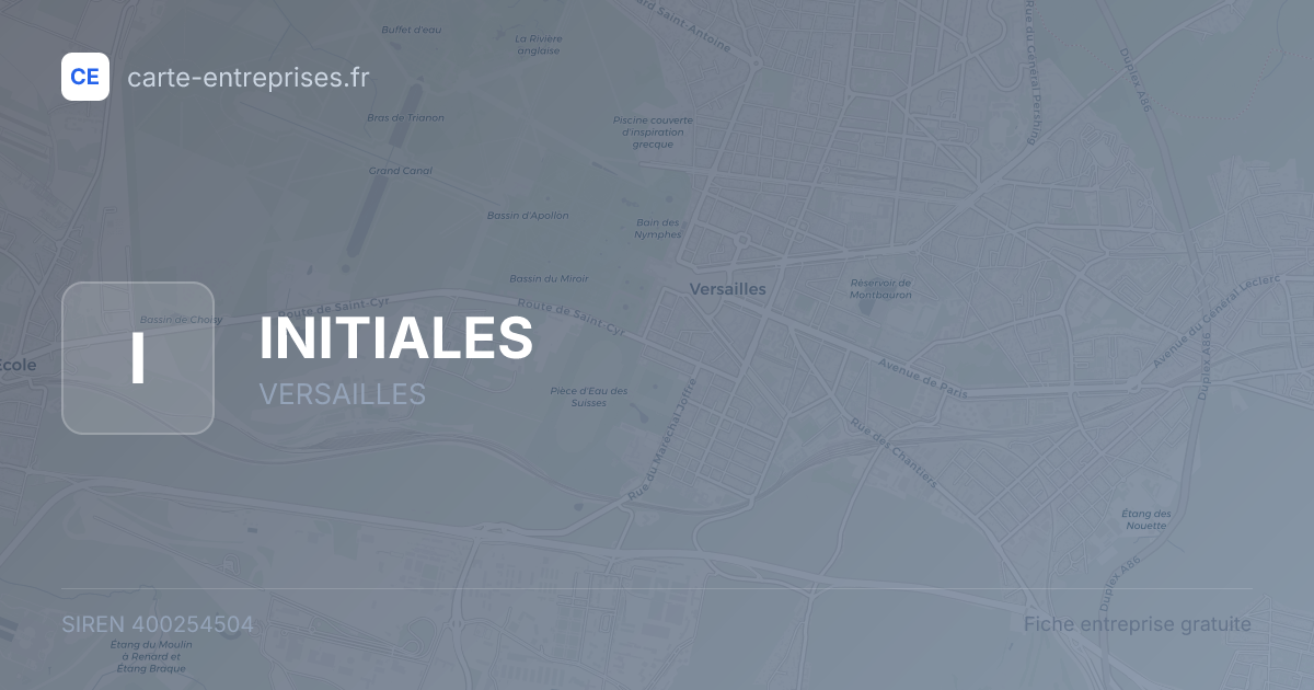 INITIALES — 400254504 — fiche entreprise
