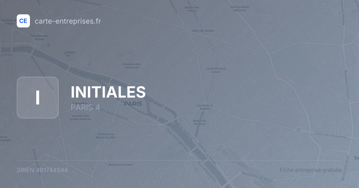 INITIALES — 481744944 — fiche entreprise