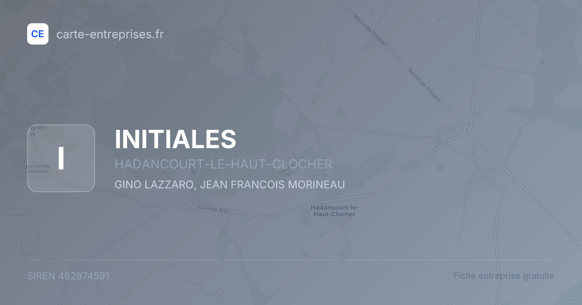 INITIALES — 482874591 — fiche entreprise