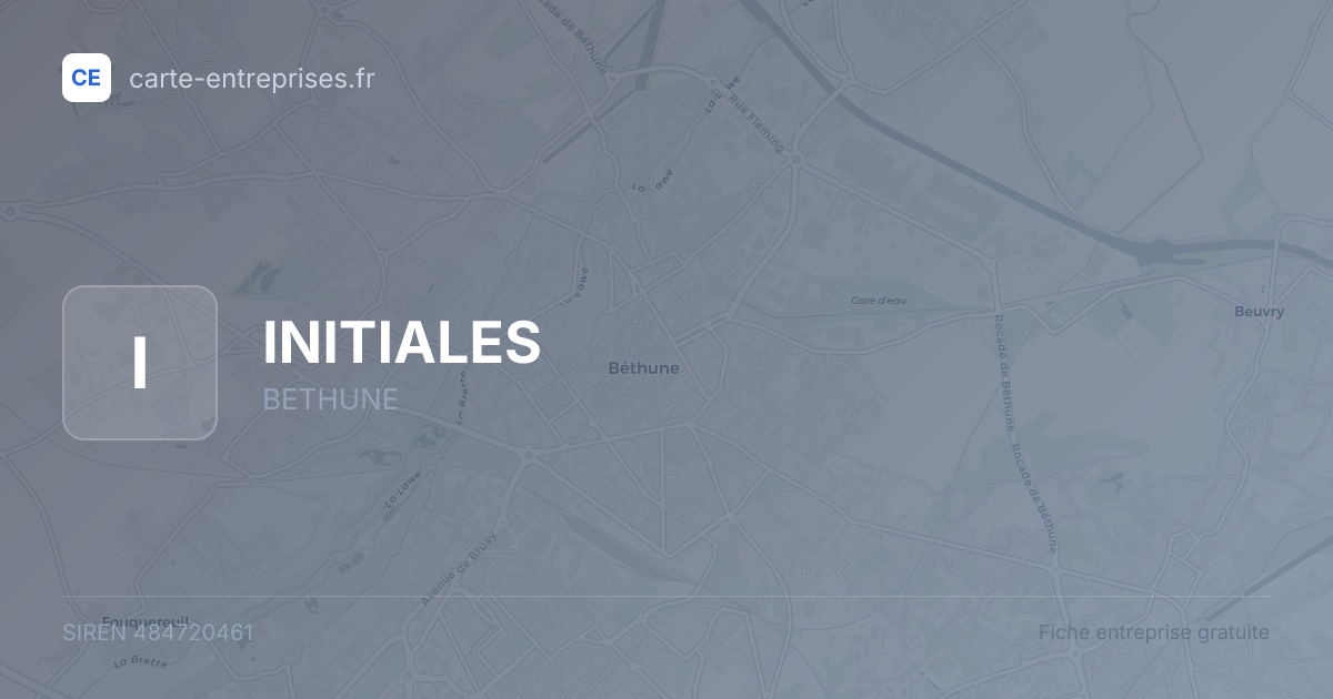 INITIALES — 484720461 — fiche entreprise