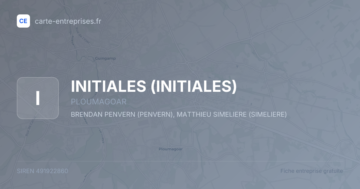 INITIALES — 491922860 — fiche entreprise