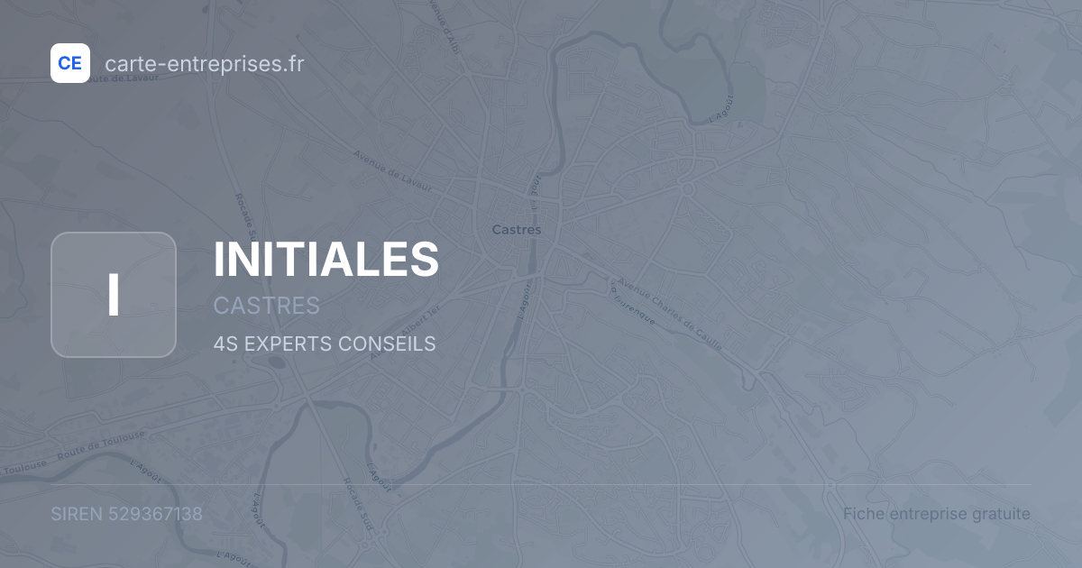 INITIALES — 529367138 — fiche entreprise