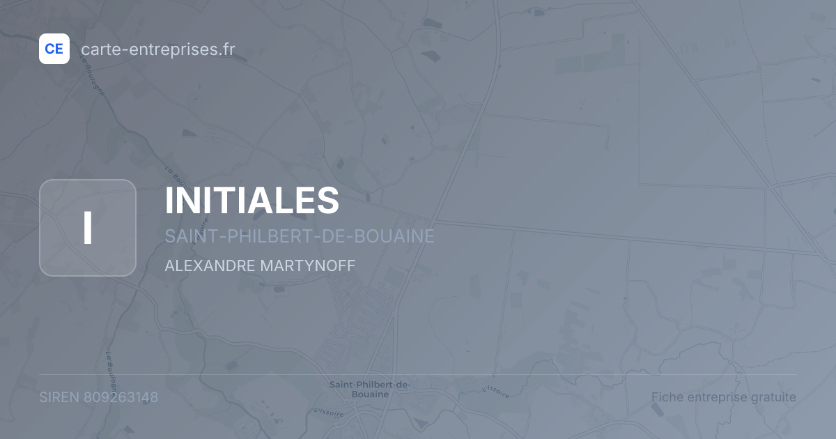 INITIALES — 809263148 — fiche entreprise