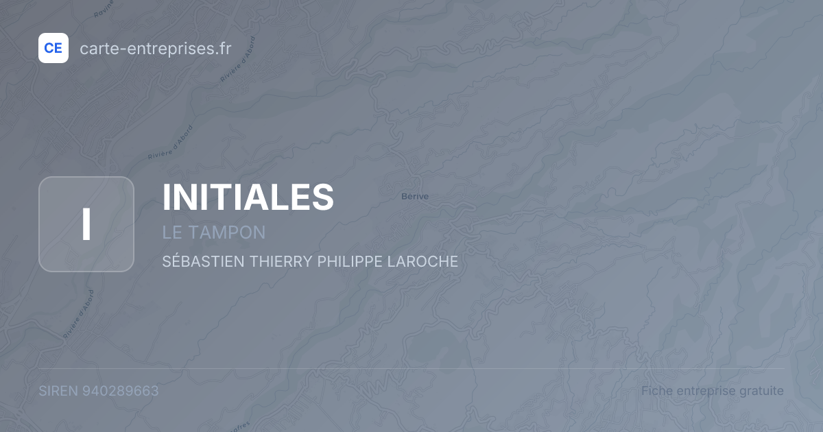 INITIALES — 940289663 — fiche entreprise