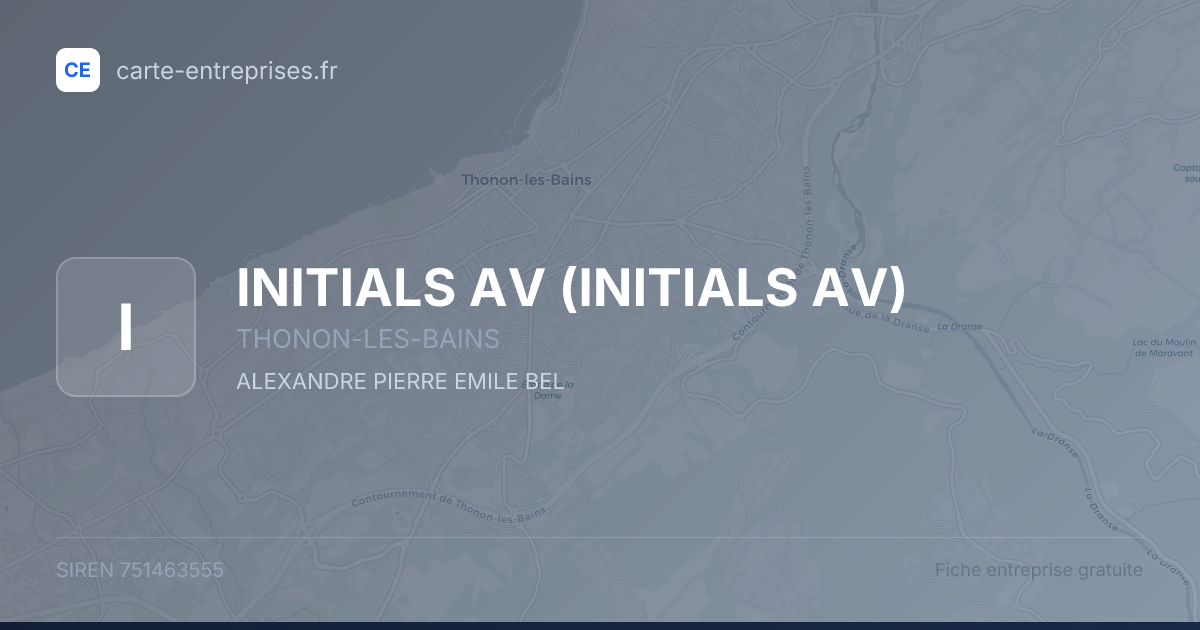 INITIALS AV — 751463555 — fiche entreprise