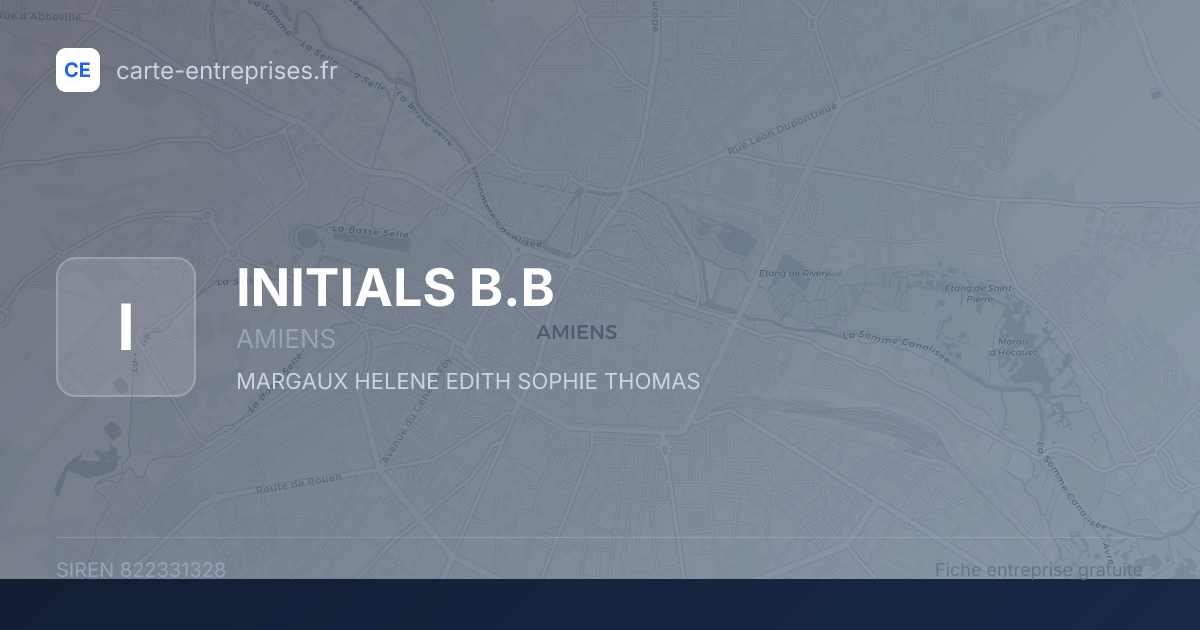 INITIALS B.B — 822331328 — fiche entreprise