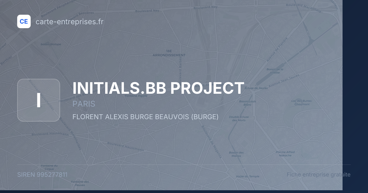 INITIALS.BB PROJECT — 995277811 — fiche entreprise
