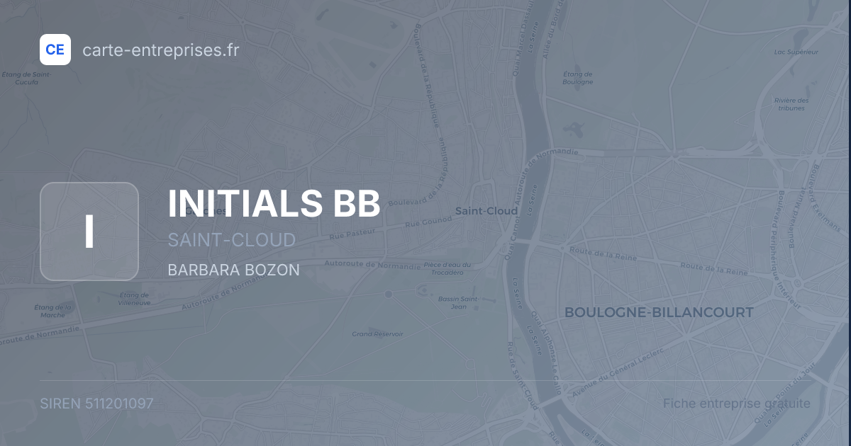 INITIALS BB — 511201097 — fiche entreprise