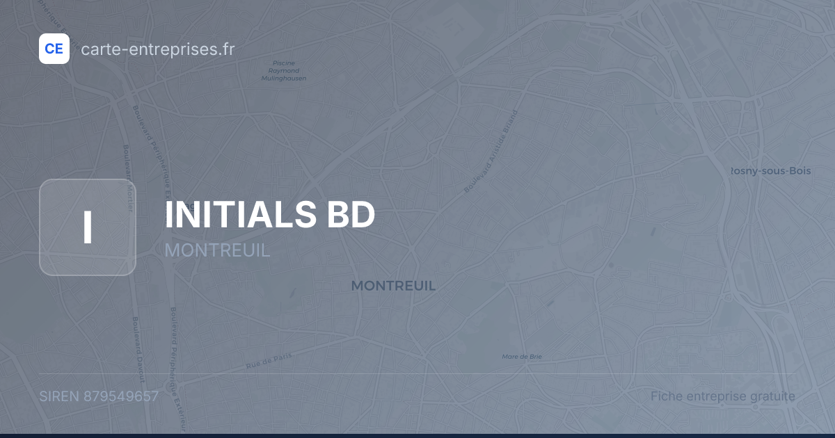 INITIALS BD — 879549657 — fiche entreprise