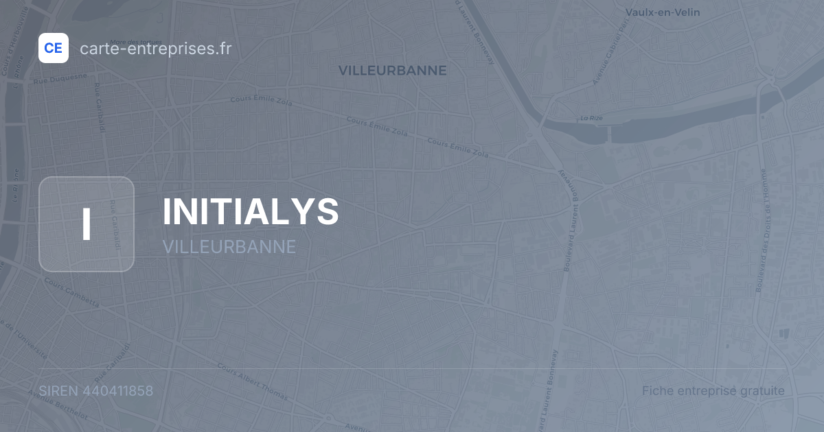 INITIALYS — 440411858 — fiche entreprise