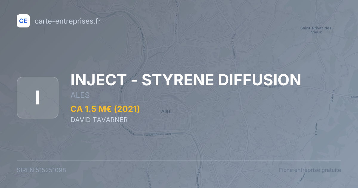 INJECT - STYRENE DIFFUSION — 515251098 — fiche entreprise