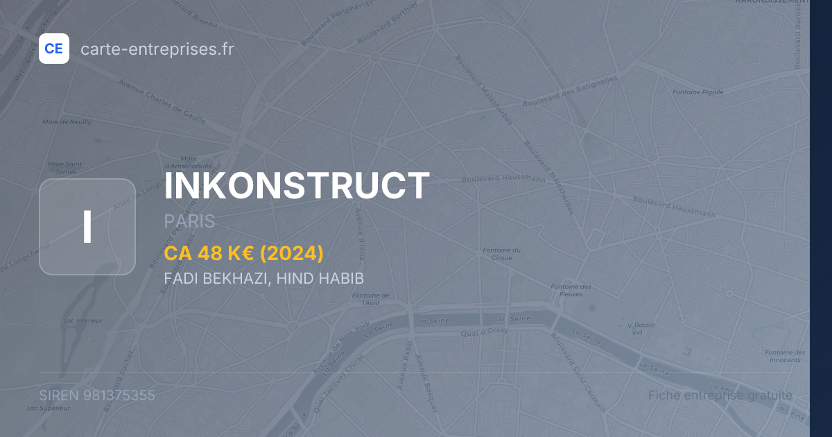 INKONSTRUCT — 981375355 — fiche entreprise