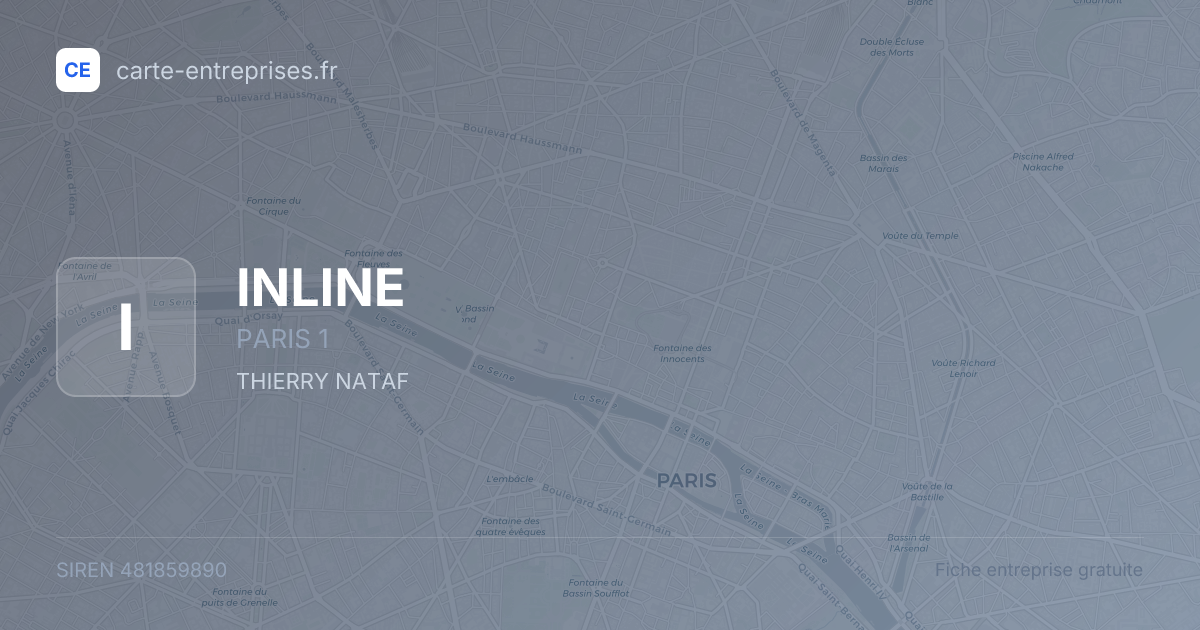 INLINE — 481859890 — fiche entreprise